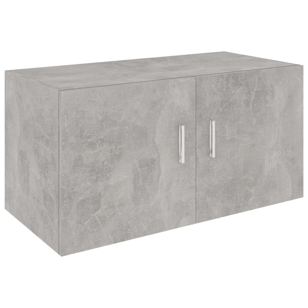 Vidaxl Wall Mounted Cabinet Concrete Grey Engineered Wood Floating Rack Shelf