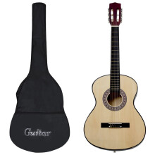 vidaXL klassisk guitar til begyndere, 4/4, 39", med kuffert