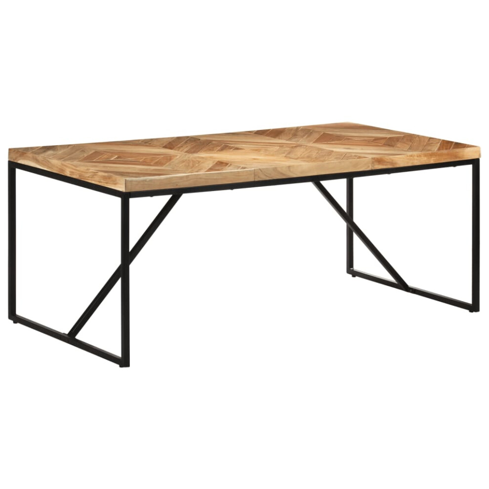 vidaXL Solid Acacia And Mango Wood Dining Table 180x90 Cm Kitchen Dining Room