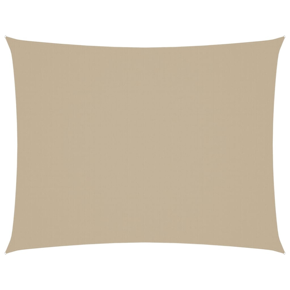 Vidaxl Sunshade Sail Oxford Fabric Rectangular 3X4 M Beige Patio Sunscreen