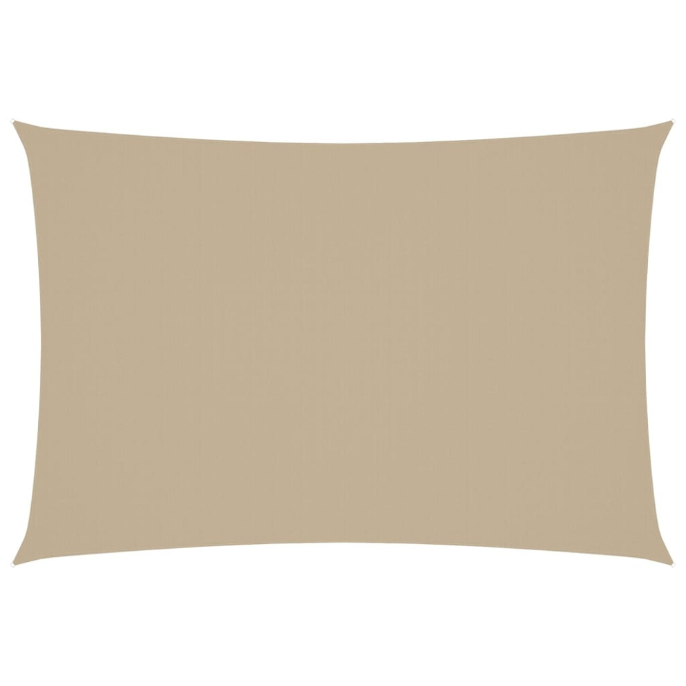 Vidaxl Sunshade Sail Oxford Fabric Rectangular 3X5 M Beige Patio Sunscreen