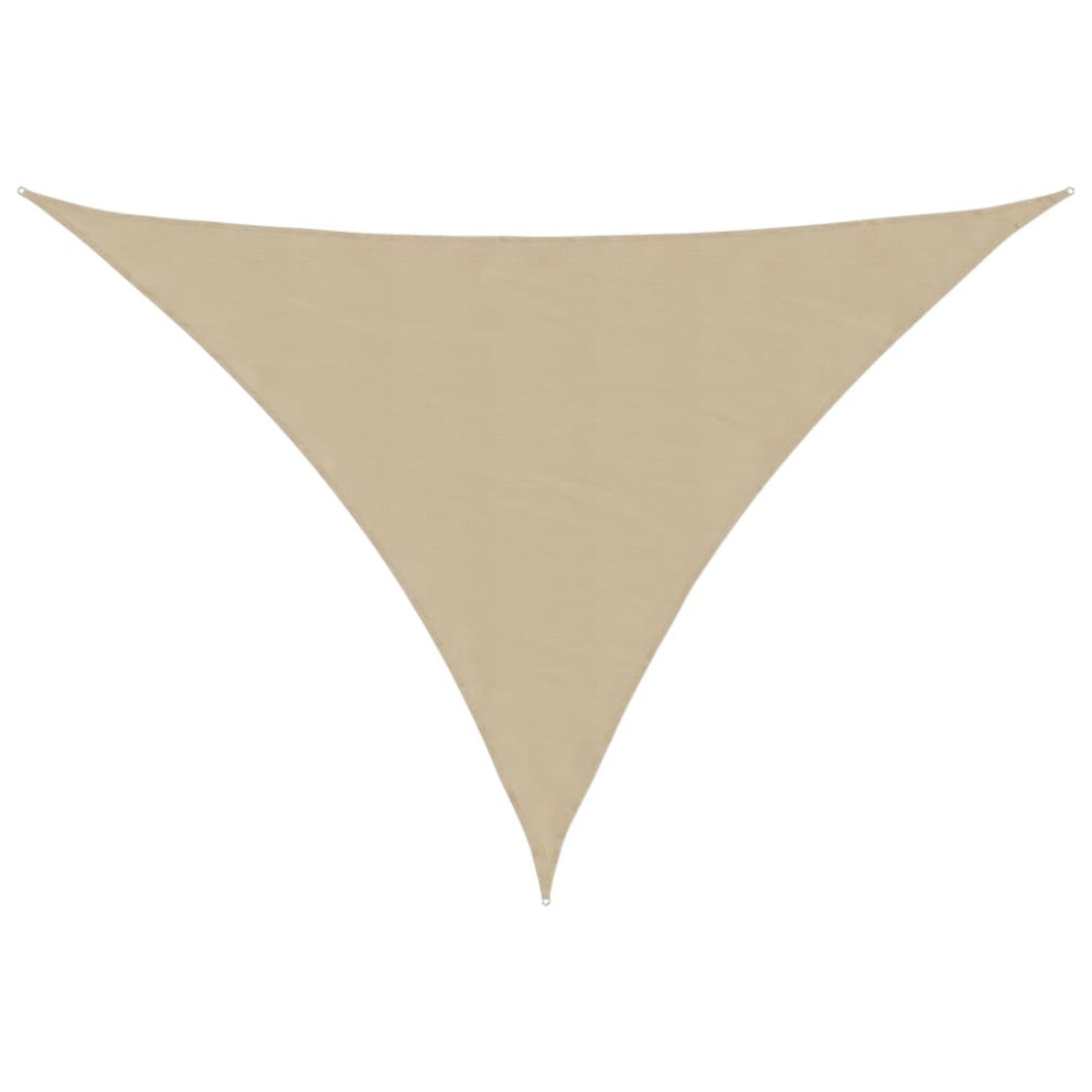 vidaXL Sunshade Sail Oxford Fabric Triangular 2.5x2.5x3.5 m Beige Sunscreen