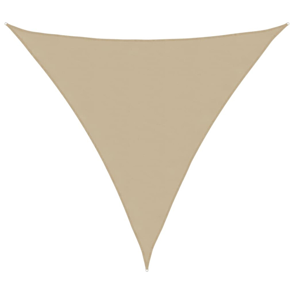 vidaXL Sunshade Sail Oxford Fabric Triangular 3x3x3 m Beige Sunscreen Canopy