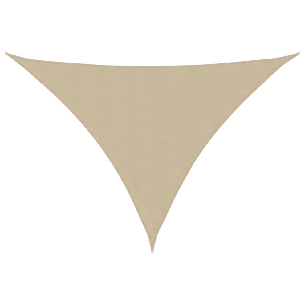 vidaXL Sunshade Sail Oxford Fabric Triangular 3x4x5 M Beige Sunscreen Canopy