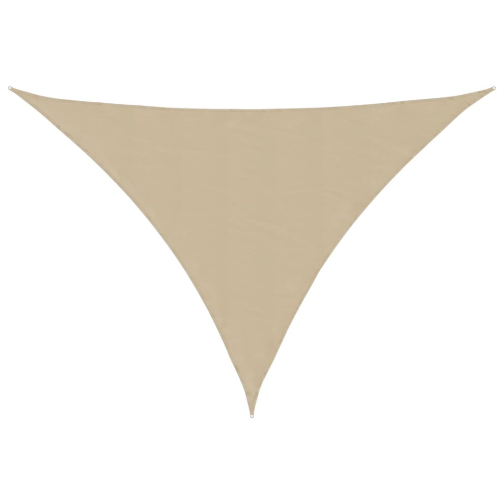 vidaXL Sunshade Sail Oxford Fabric Triangular 4x5x5 m Beige Sunscreen Canopy