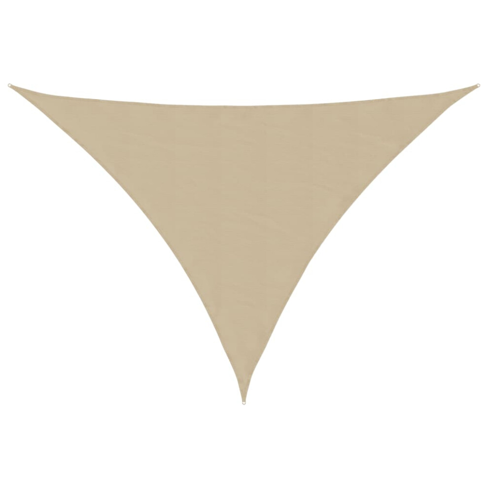 vidaXL Sunshade Sail Oxford Fabric Triangular 5x5x6 m Beige Sunscreen Canopy