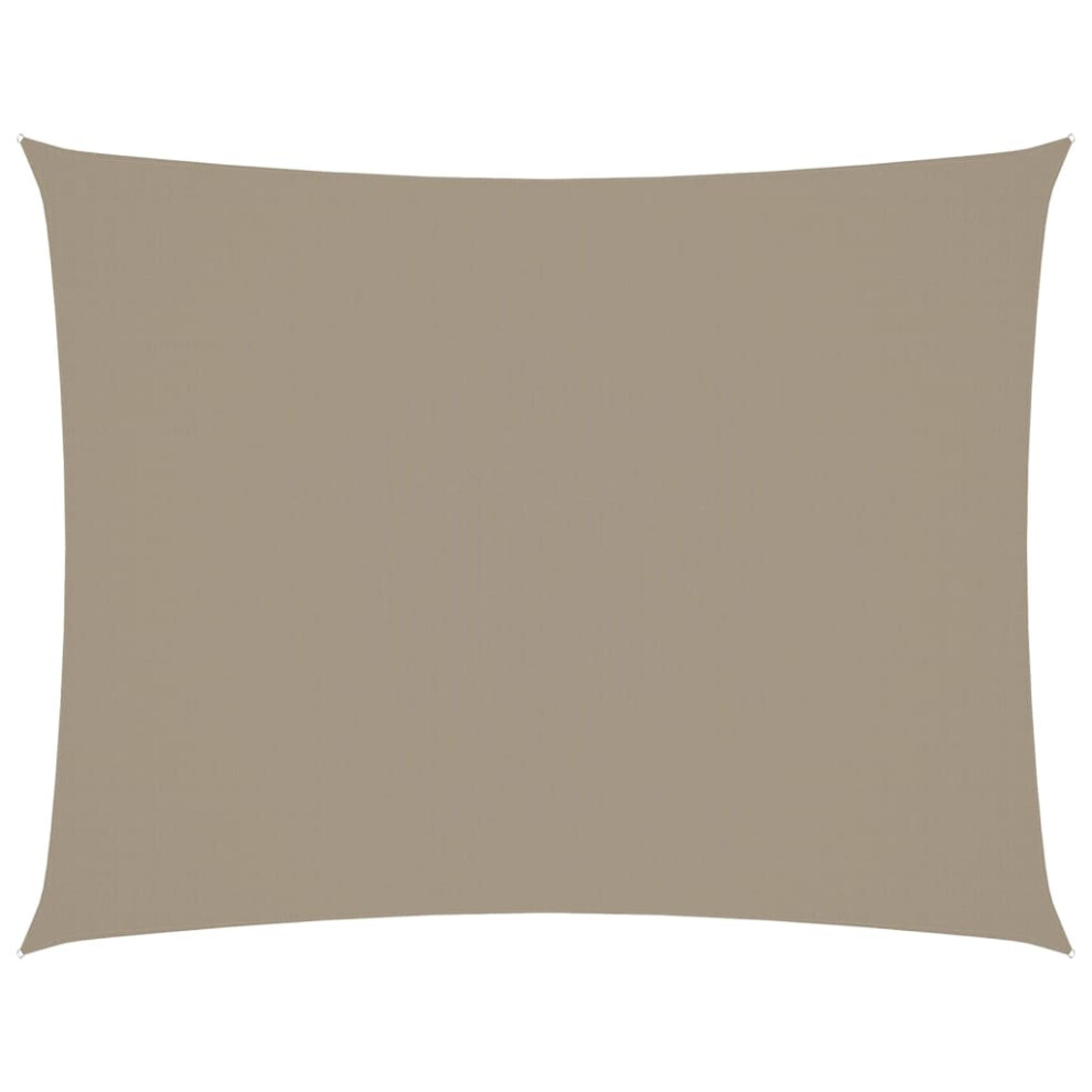 Vidaxl Sunshade Sail Oxford Fabric Rectangular 3X6 M Taupe Patio Shade Canopy