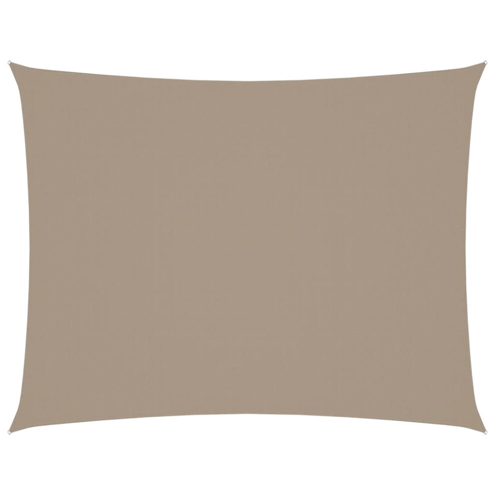 Vidaxl Sunshade Sail Oxford Fabric Rectangular 4X6 M Taupe Patio Shade Canopy