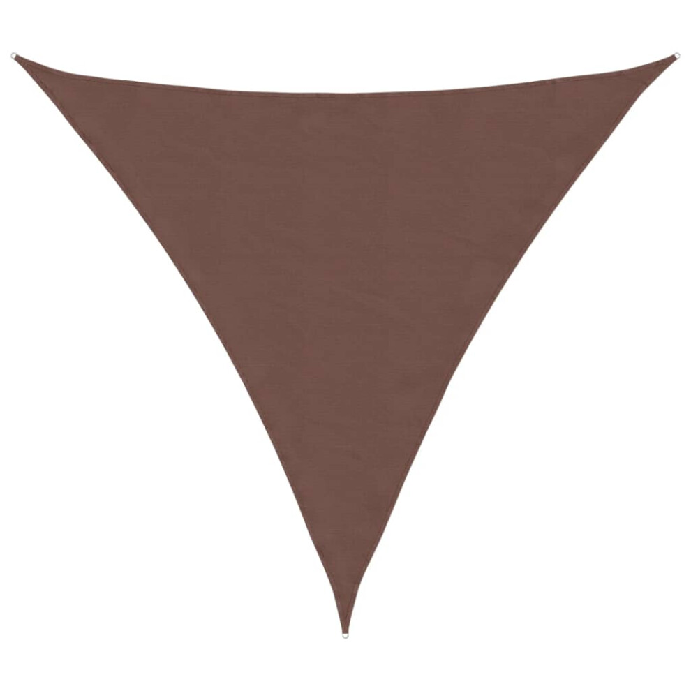 vidaXL Sunshade Sail Oxford Fabric Triangular 4x4x4 m Brown Sunscreen Canopy