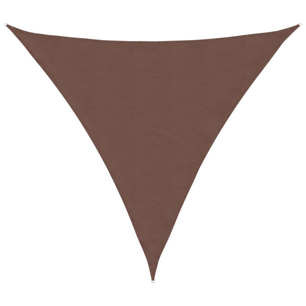 vidaXL Sunshade Sail Oxford Fabric Triangular 4.5x4.5x4.5 m Brown Sunscreen