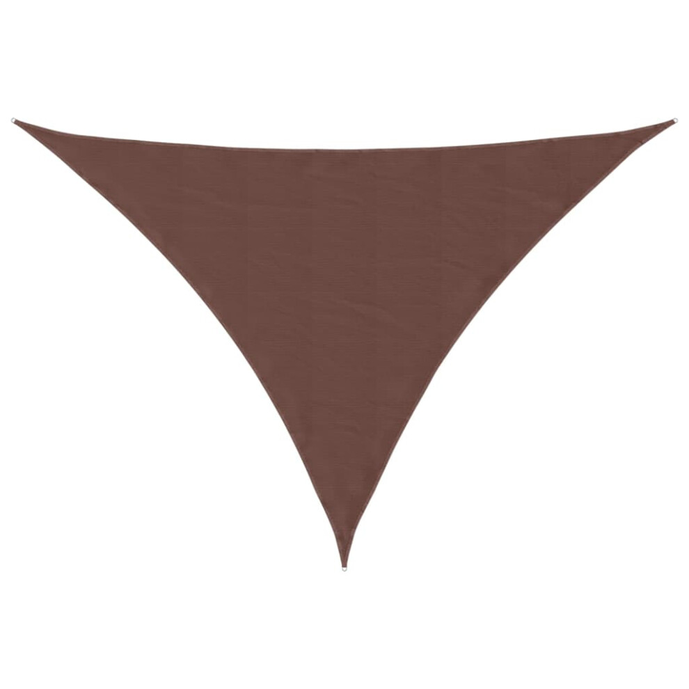 Vidaxl Sunshade Sail Oxford Fabric Triangular 4X4x5.8 M Brown Sunscreen Canopy