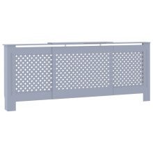 vidaXL MDF Radiator Cover Grey Indoor Furniture Heating Cabinet Heater Shelf