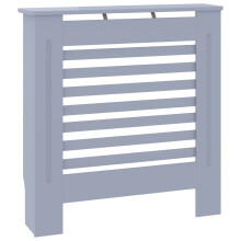 vidaXL MDF Radiator Cover Grey Heating Cabinet Heater Shelf Grill Furniture
