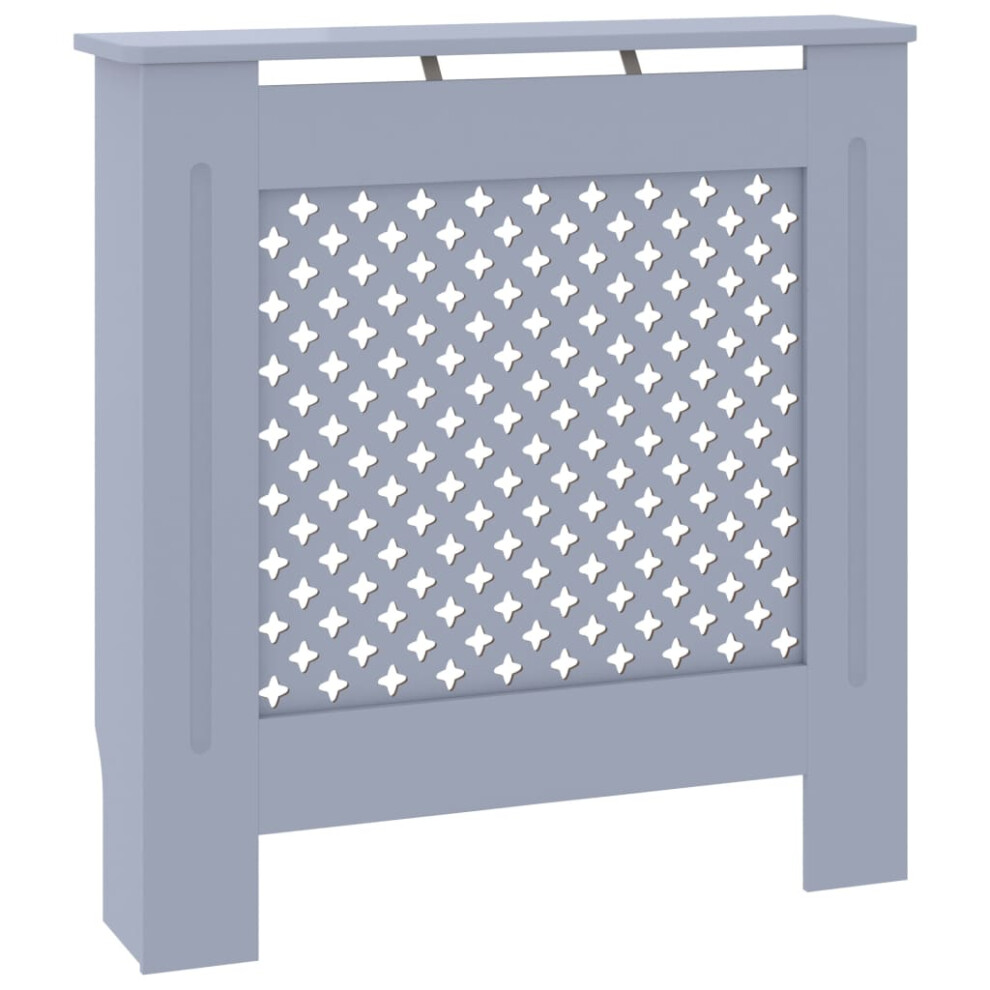 vidaXL MDF Radiator Cover Grey Heating Cabinet Grill Furniture Heater Shelf