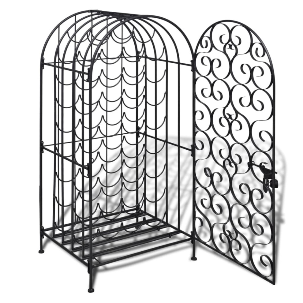 vidaXL Wine Rack for 35 Bottles Metal Drink Cabinet Storage Unit Furniture