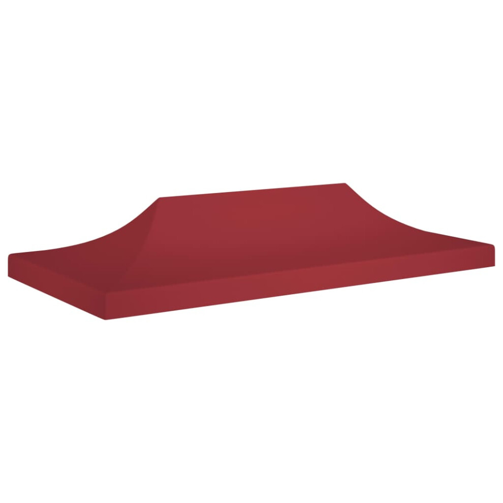 vidaXL Party Tent Roof 6x3 m Burgundy 270 g/mÂ² Replacement Canopy Gazebo Cover