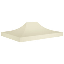 vidaXL Party Tent Roof 4x3 m Cream 270 g/m² Replacement Canopy Gazebo Cover
