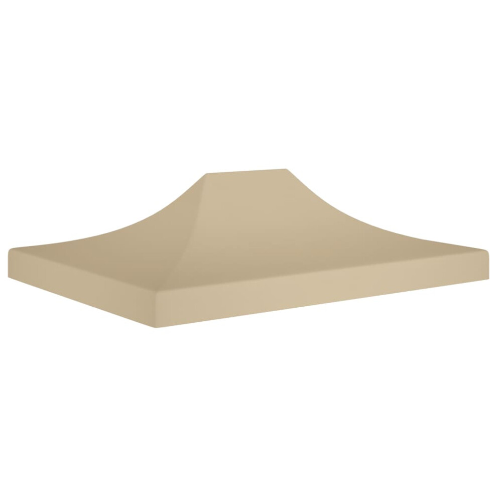 vidaXL Party Tent Roof 4x3 m Beige 270 g/mÂ² Replacement Canopy Gazebo Cover