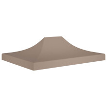 vidaXL Party Tent Roof 4x3 m Taupe 270 g/m² Replacement Canopy Gazebo Cover