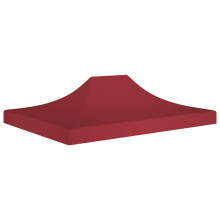 vidaXL Party Tent Roof 4x3 m Burgundy 270 g/m² Replacement Canopy Gazebo Cover