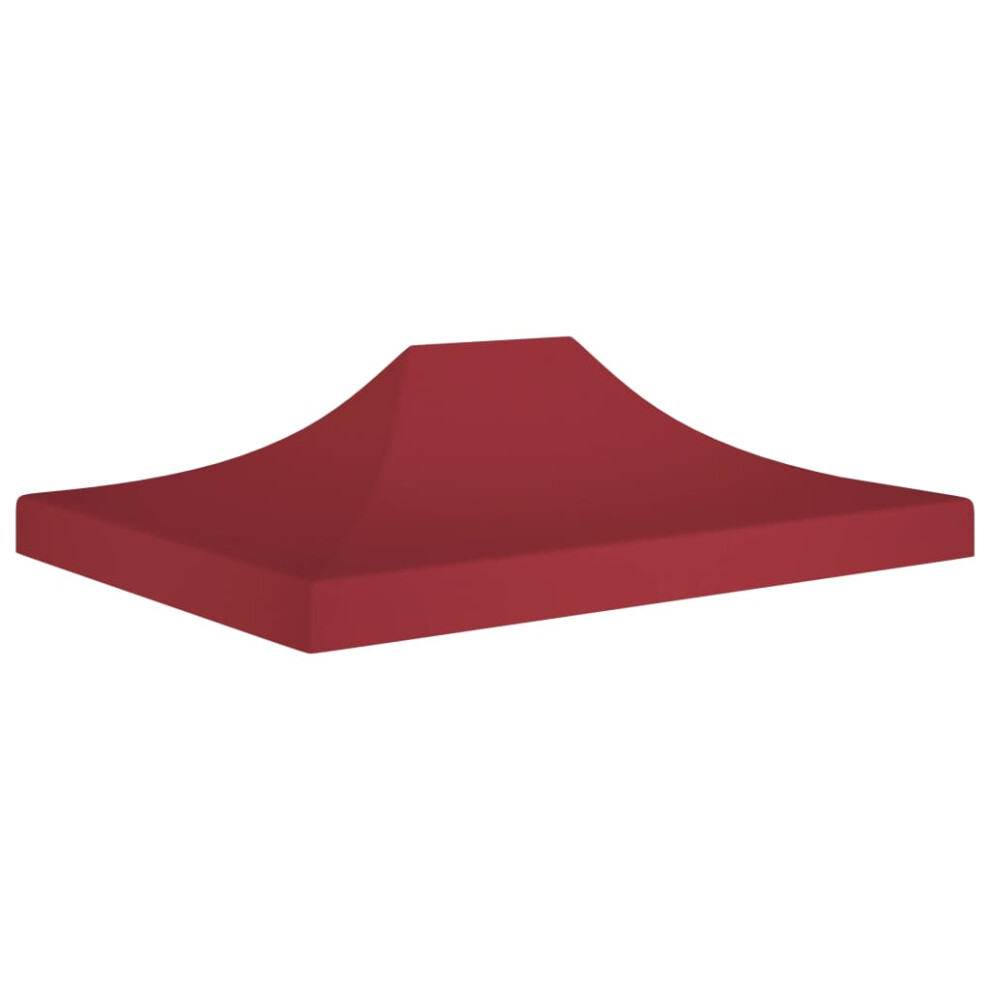 vidaXL Party Tent Roof 4x3 m Burgundy 270 g/mÂ² Replacement Canopy Gazebo Cover