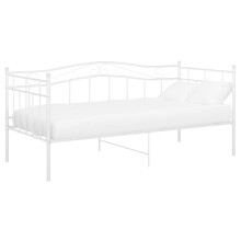 vidaXL Sofa Bed Frame White Metal Occasional Sleepover Guest Rest Living Room