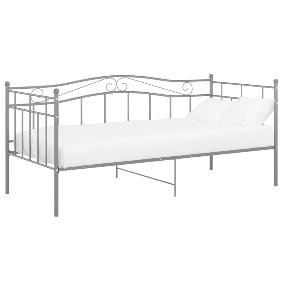 New Vidaxl Sofa Bed Frame Metal Occasional Sleepover Guest Rest Living Room Grey