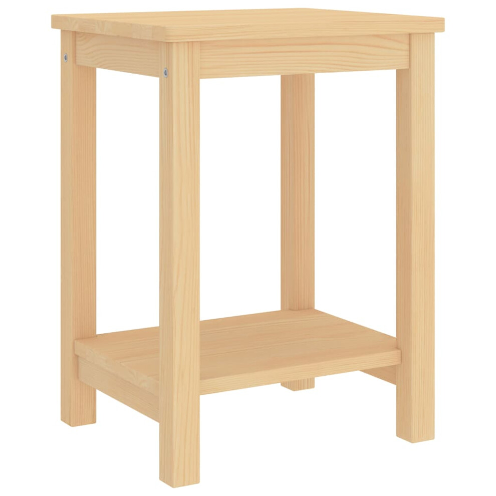 vidaXL Solid Wood Pine Bedside Cabinet Light Wood End Side Table Nightstand