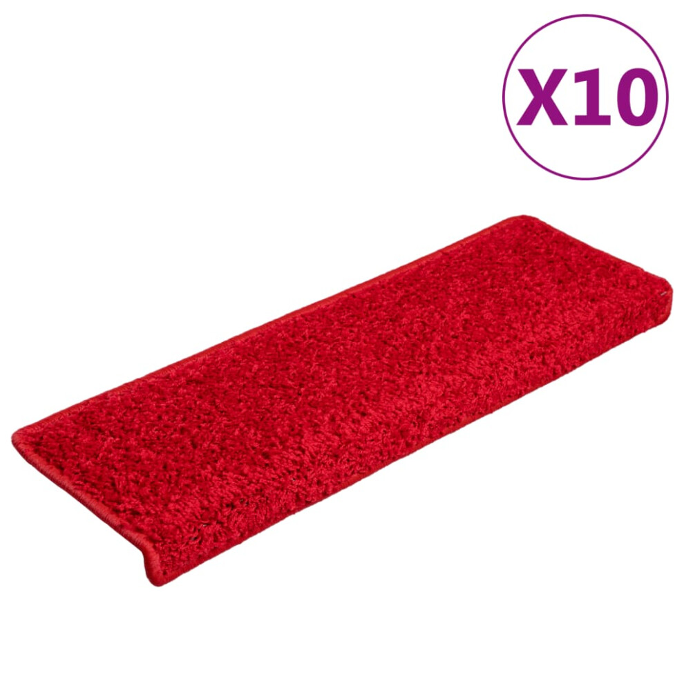 (red, 10) vidaXL 5/10/15x Carpet Stair Treads Rug Decoration Protector Mat Multi Colours