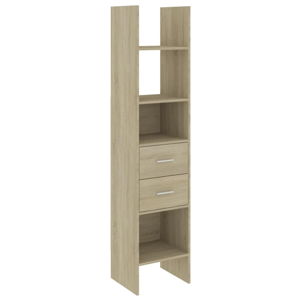 Vidaxl Book Cabinet Sonoma Oak Engineered Wood Bookcase Storage Shelf Rack