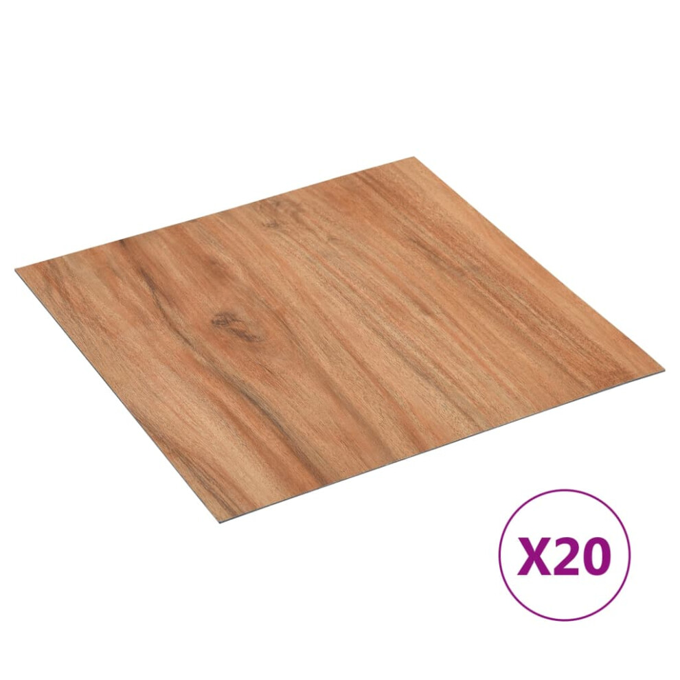 vidaXL 20x Self-adhesive Flooring Planks PVC Light Wood Carpet Laminate Floor