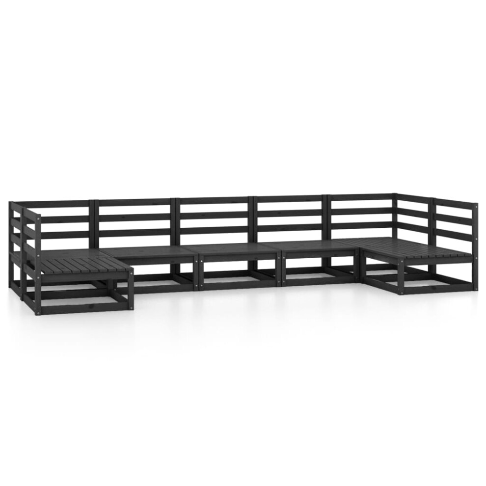 vidaXL Solid Pinewood Garden Lounge Set 7 Piece Wooden Furniture Sofa Set-image-OPC-P8BCG5G-NEW