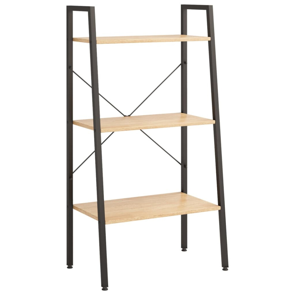 (light brown, 56 x 35 x 108 cm) vidaXL Standing Shelf Storage Organiser Shelf Rack Ladder Shelf Bookshelf