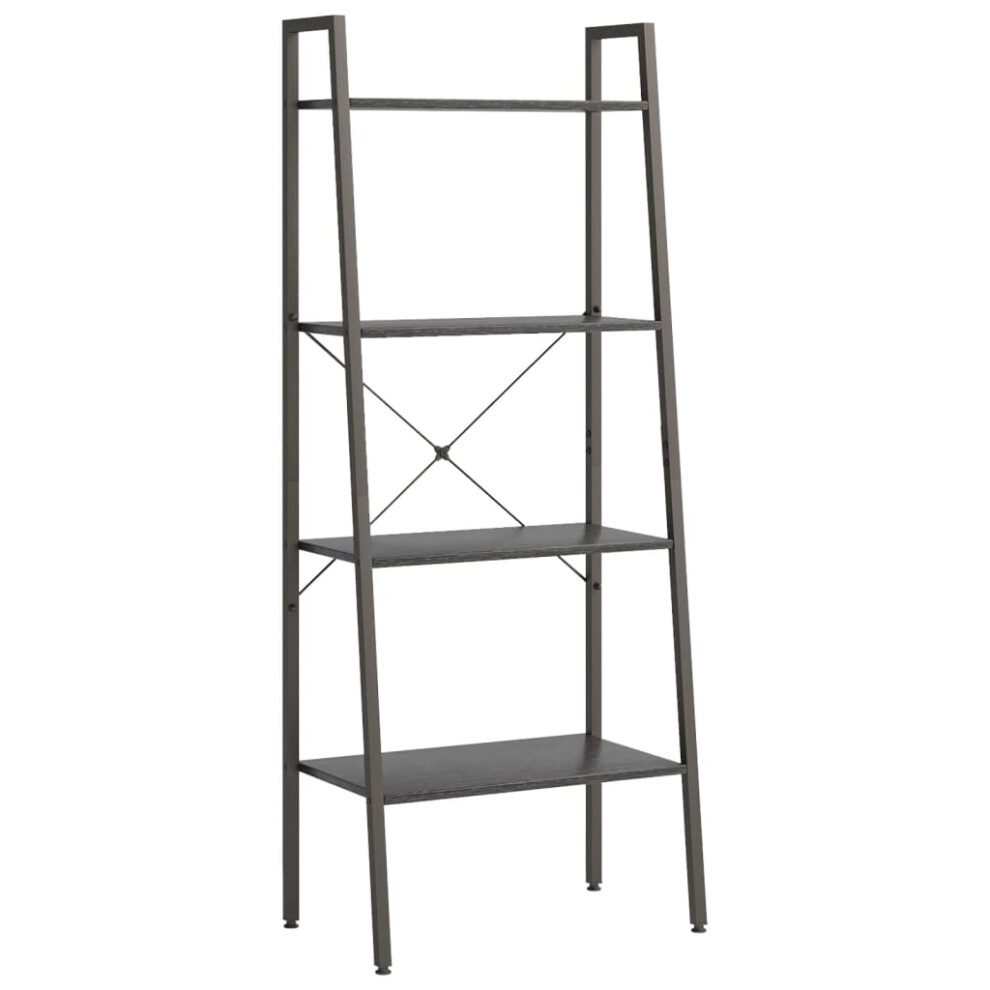 Vidaxl (Black, 56 X 35 X 140 Cm (W X D X H)) Standing Shelf Storage Organiser Shelf Rack Ladder Shelf Bookshelf