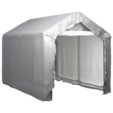 vidaXL Storage Tent 180x300 cm Steel Grey Outdoor Canopy Pavilion Shed Carport