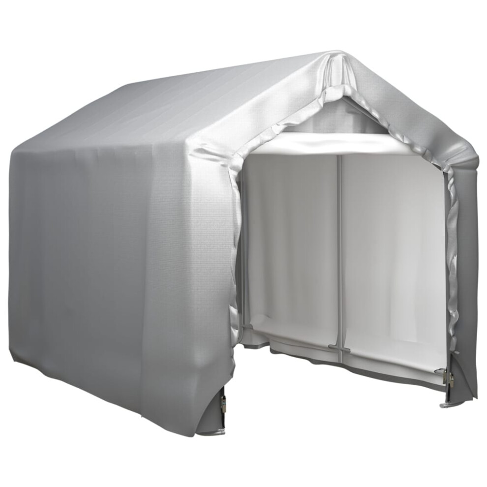 vidaXL Storage Tent 180x300 cm Steel Grey Outdoor Canopy Pavilion Shed Carport