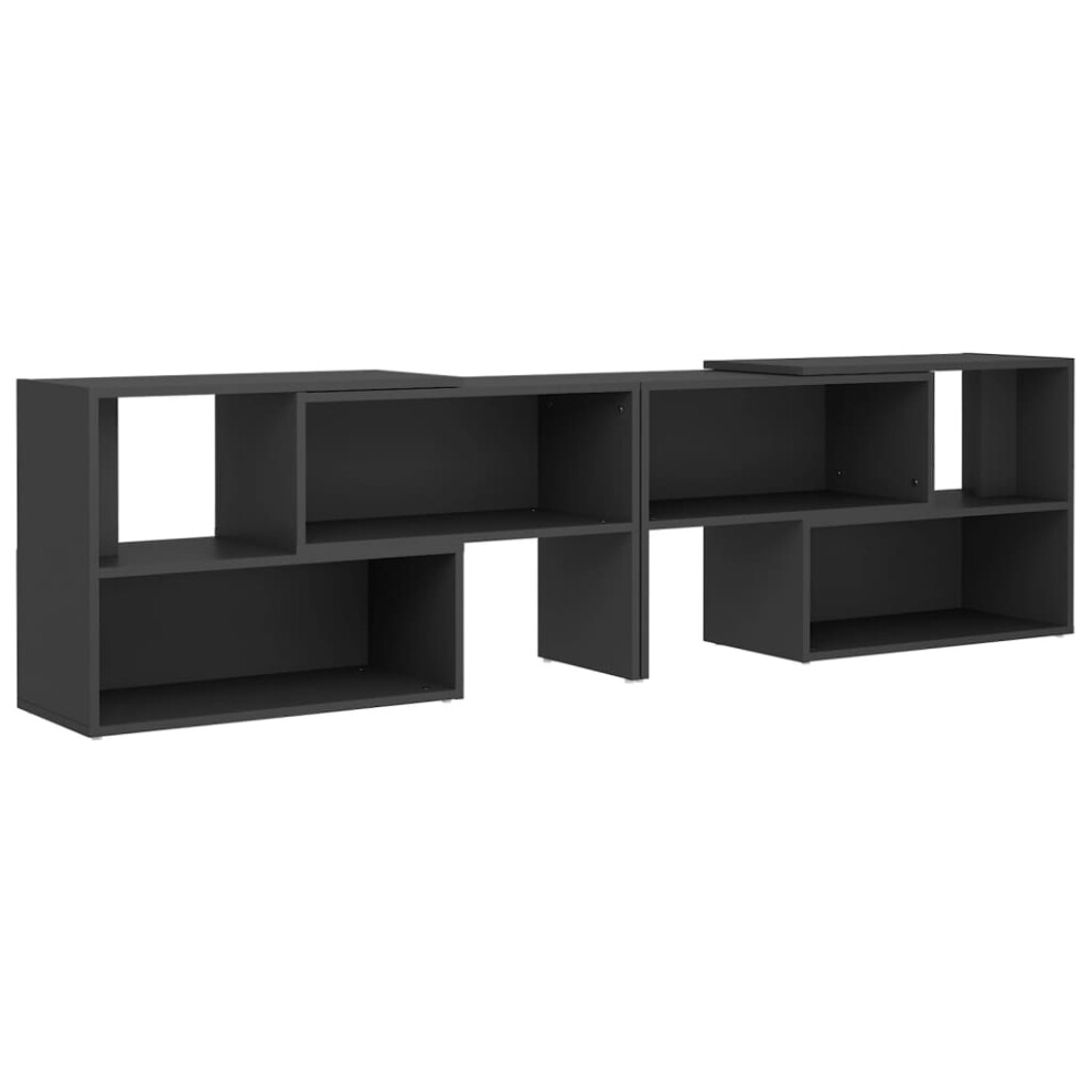 Vidaxl Tv Cabinet Grey Engineered Wood Home Sideboard Plasma Stereo Cabinet