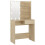 VidaXL (Sonoma oak) vidaXL Dressing Table with LED Vanity Table Makeup Vanity Desk Cosmetic Table 1