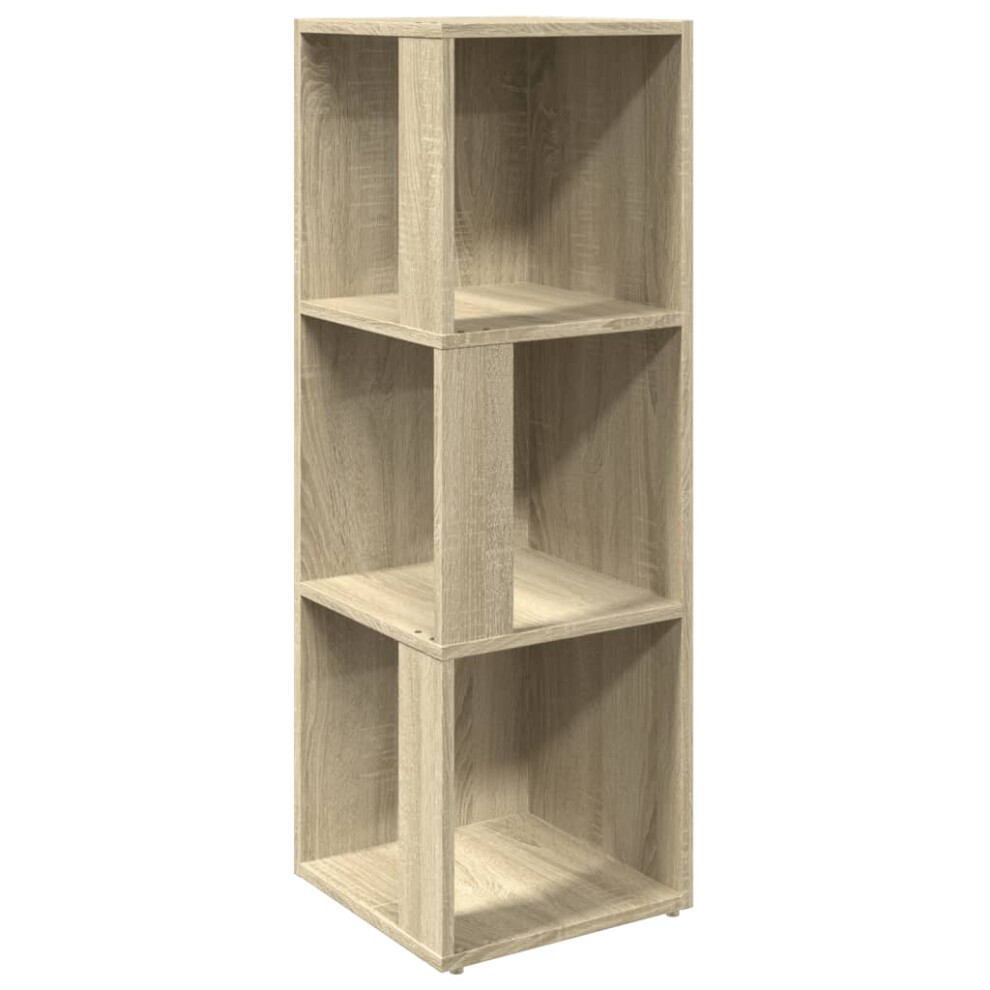 Vidaxl Corner Cabinet Sonoma Oak Engineered Wood Indoor Book Storage Cabinet