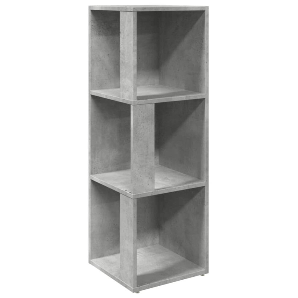Vidaxl Corner Cabinet Concrete Engineered Wood Home Book Storage Cabinet Grey