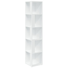 vidaXL Corner Cabinet White Engineered Wood Standing Shelf Storage Cabinet