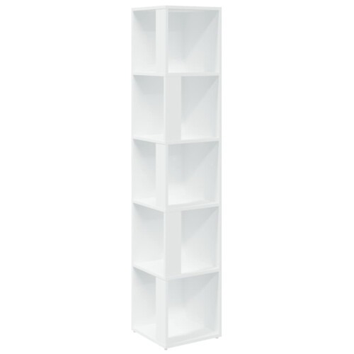 VidaXL vidaXL Corner Cabinet White Engineered Wood Standing Shelf Storage Cabinet
