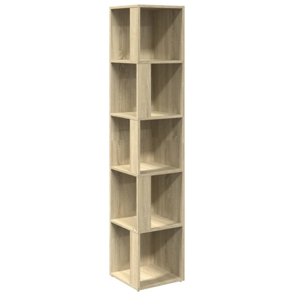 Vidaxl Corner Cabinet Sonoma Oak Engineered Wood Standing Storage Cabinet