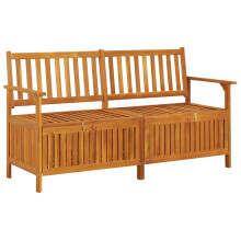 (brown, 148 x 62 x 84 cm) vidaXL Storage Bench Outdoor Bench Seat Garden Bench Box Solid Wood Acacia