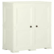 (cream, 79 x 43 x 85.5 cm) vidaXL Plastic Cabinet Storage Cupboard Utility Storage Cabinet Wood Design