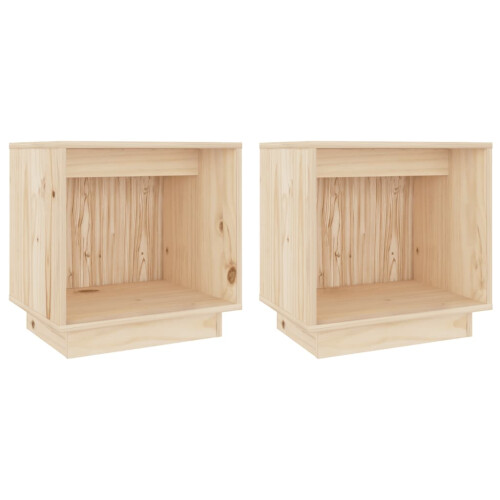 VidaXL (brown, 2) vidaXL 1/2x Solid Wood Pine Bedside Cabinet Storage Side Table Multi Colours