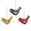 (Blue) Kashmiri Bird Wooden Decoration - Assorted 3