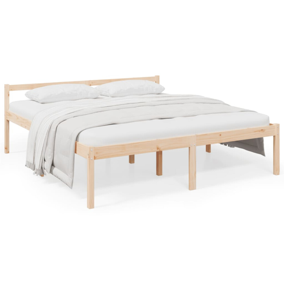 Vidaxl (Brown, 200 X 200 Cm) Solid Wood Pine Bed Frame Bed Base Frame Multi Colours Multi Sizes
