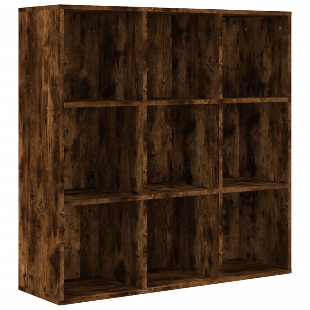 Vidaxl (Smoked Oak) Book Cabinet Highboard Storage Book Rack Bookshelf Engineered Wood