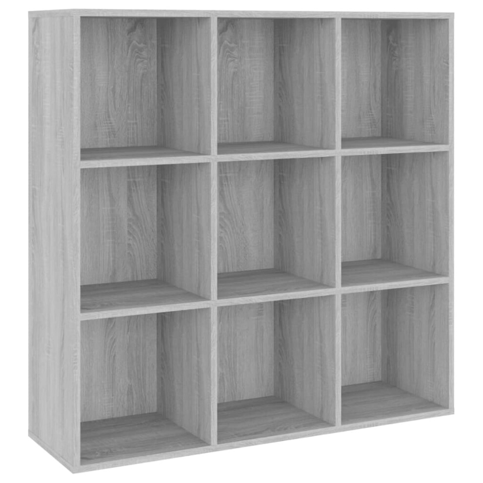 (grey sonoma) vidaXL Book Cabinet Highboard Book Rack Shelf Engineered Wood Multi Colours